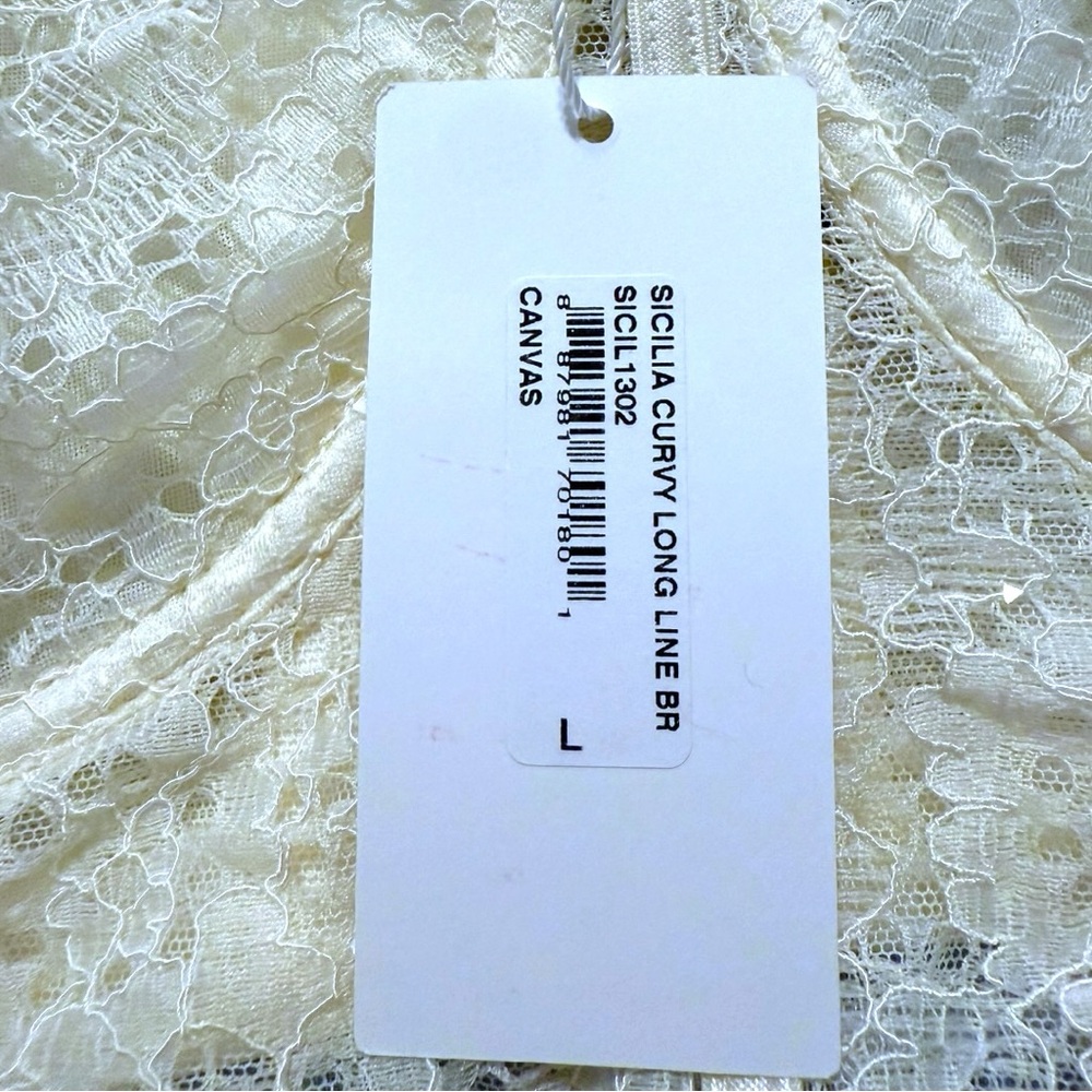 Cosabella Sicilia Curvy Longline Bra Ivory Lace L Large NWT Underwire Bustier - Picture 8 of 10